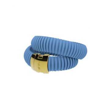 HIP HOP BIJOUX Mod. ICON LIGHT BLUE Bracciale doppio/ Double bracelet