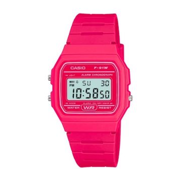 F-91WC-2AEF CASIO VINTAGE Mod. F.91 COLORED SERIE RASPBERRY PINK